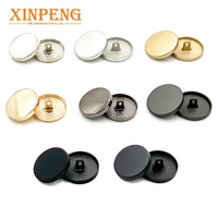 Kancing Bulat Matt Gold Custom Flat Around Shank Metal Button untuk Pakaian