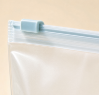 Emballage personnalisé biodégradable, logo personnalisé, sac zippé translucide mat givré en PE, fermeture à glissière, vêtements
