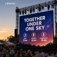 Écran LED de scène P4.81 résistant aux intempéries pour festival en plein air avec protection IP65, installation en location