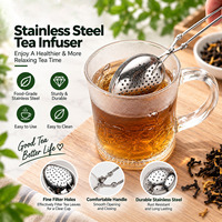 Infuseur à thé en maille en acier inoxydable plaqué or en forme de cœur, avec poignée, pour feuilles de thé, personnalisé et économique