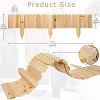 Borde de Madera de Pino Rústico para Jardín - 15.6 pies de Longitud Total (2 Piezas de 7.8 pies de Largo x 8 pulgadas de Alto)