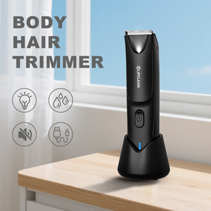 Recortador de bolas lavable de gran potencia para hombres, cuchilla de cerámica reemplazable, recortador de <span class=keywords><strong>vello</strong></span> corporal recargable, recortador de <span class=keywords><strong>vello</strong></span> púbico - Product Image 4