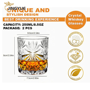 Heavy Base Rocks Barware Vasos para <span class=keywords><strong>Bar</strong></span> Bebidas mixtas Vino Bourbon Jugo Agua <span class=keywords><strong>y</strong></span> Cóctel Bebidas 350ML - Product Image 2