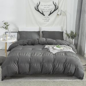 Bộ Chăn Ga Gối Vải Polyester Kẻ Sọc Chăn Ga Gối Ga Giường Đôi Queen King 3 Món Bộ Ga Giường 3 Món - Product Image 4