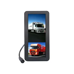 Produsen profesional grosir Quad Lcd saluran Output Mobile Hd Bus Monitor 12 inci mobil Lcd Monitor 12.3 inci mobil alat bantu mundur