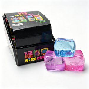 (Envío Inmediato) Needoh Maltose Transparent Lce Cube Squeezer - Un Popular Juguete Antiestrés con Patrón de Flujo de Maltosa - Product Image 1