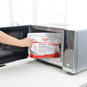 Sacs de stérilisation en plastique réutilisables pour la désinfection par micro-ondes Sac à vapeur résistant à la chaleur pour le voyage du tire-lait - Product Image 1