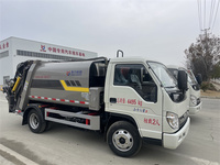 Camion à ordures compacteur Foton 4,5 m3 4x2, mini camion de collecte des déchets compactés pour les rues étroites