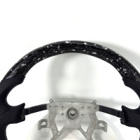 Volant en fibre de carbone forgée argenté pour Nissan Patrol Y61 2005-2014