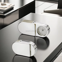 Horloge de table rétro de luxe personnalisée en quartz, décoration en métal, horloge de bureau pour la maison