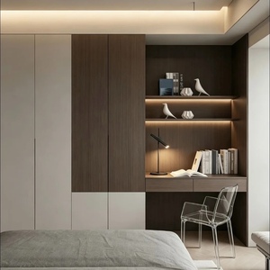 Armadio su Misura <span class=keywords><strong>Salvaspazio</strong></span> Minimalista con Scrivania Integrata per <span class=keywords><strong>Soluzioni</strong></span> Camera da Letto in Appartamenti di Piccole Dimensioni - Product Image 3