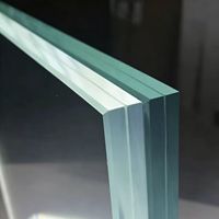 Verre de sécurité transparent sur mesure avec bord poli pour garde-corps de balcon, cloison de fenêtre, verre feuilleté PVB 6+6 8+8