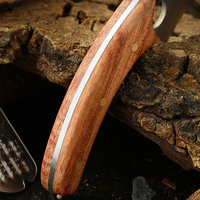 Couteau Viking 3 pouces en acier inoxydable, couteau à désosser, couteau à viande multifonctionnel avec étui en cuir pour le camping et les activités de plein air