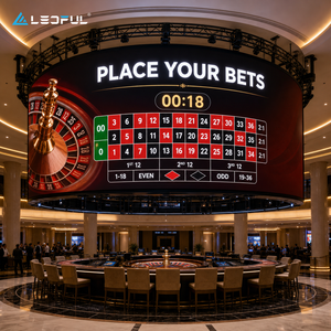 Pantalla LED panorámica curva P2.5 para atrio de juegos de ruleta con módulos flexibles y ligeros, instalación fija - Product Image 1