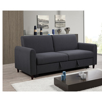 Canapé-lit trois places de style européen avec rangement, revêtement en tissu, garnissage en éponge, durable, écologique, facile à nettoyer pour salon