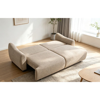 Canapé-lit trois places en velours avec rembourrage en éponge, mobilier de salon, canapé pour chambre et séjour