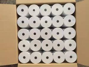 Cuộn hóa đơn nhiệt 80mm cho máy tính tiền một lớp giấy <span class=keywords><strong>ATM</strong></span> 80x80 màu đơn và in logo màu gradient - Product Image 4