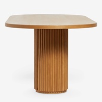 Table à manger moderne personnalisable, nouveau design, placage bois, pour la maison, l'appartement, le restaurant, les meubles d'hôtel
