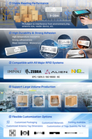 Etiqueta RFID ISO15693 13.56MHz ICODE SLIX2 50x50mm para Gestión de Bibliotecas, Gran Capacidad de Memoria