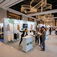 Stand d'exposition personnalisé en aluminium avec éclairage rétroéclairé, installation sans outil, pour vêtements, 10 pieds x 20 pieds