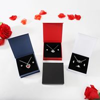 Boîte à bijoux élégante de style tiroir avec support d'insertion en mousse Logo et taille personnalisés pour une utilisation au détail ou en cadeau