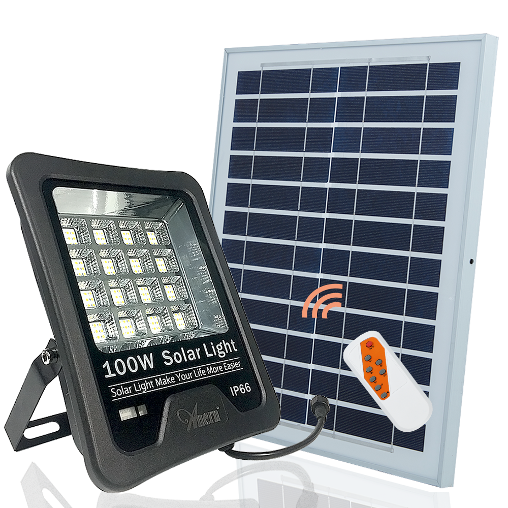 Alto brillo IP66 50w integrada luz solar al aire libre