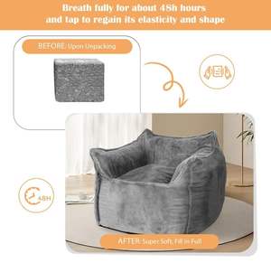 <span class=keywords><strong>Canapé</strong></span> pouf géant en tissu convertible très populaire avec accoudoirs, <span class=keywords><strong>canapé</strong></span> confortable et paresseux pour la chambre <span class=keywords><strong>à</strong></span> coucher et le salon - Product Image 6