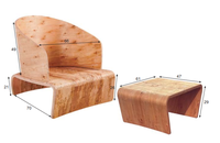 Fauteuil et chaise de relaxation en structure moulée pour salon, hall d'hôtel, appartement et zone de réception