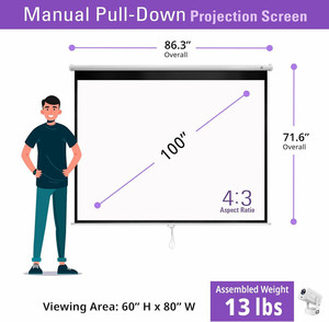 Ev için HD projeksiyon perdesi 100 120 150 200 inç boyutu projeksiyon ekranları sinema tiyatro eğitim açık kapalı ekran - Product Image 4
