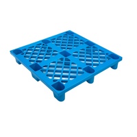 1000*1000*145mm B13 coin fileté 9 pieds pont perforé empilable palettes en plastique à grille à face unique pour entrepôt