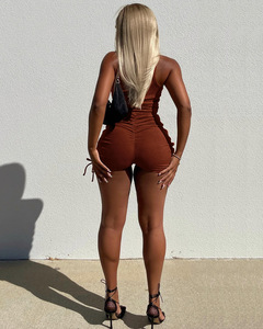 Abiti estivi completi da <span class=keywords><strong>donna</strong></span> pantaloncini da motociclista personalizzati completi Crop Top due pezzi Set casual all'<span class=keywords><strong>ingrosso</strong></span> <span class=keywords><strong>abbigliamento</strong></span> <span class=keywords><strong>donna</strong></span> - Product Image 5
