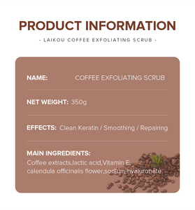 OEM personalizado 350g <span class=keywords><strong>café</strong></span> exfoliante crema blanqueadora exfoliación Facial para limpiar los poros al por mayor - Product Image 6