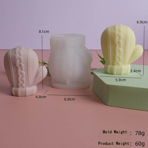 Noël Silicone Bougie Moule Gants De Noël Silicone Moule Cire De Soja Silicone Moule Mitaines De Noël Déco - Product Image 4