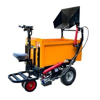 Camion benne électrique à trois roues fermé de 1 tonne, auto-chargeur, pour usage industriel, commercial, transport de sable de construction et engrais agricoles