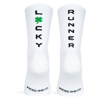 Chaussettes de course en polyester blanc Chaussettes de performance Running Cycling Logo personnalisé Design Aero MTB Chaussettes de cheville athlétiques pour hommes femmes