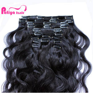 ผมต่อแบบกิ๊บติดผมสีดำสำหรับผู้หญิงผิวดำผมต่อแบบที่หนีบผมคนหยักเป็นลอนสองชั้น100กรัม - Product Image 5