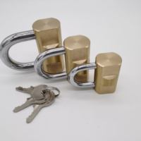 Cadenas en laiton massif de haute qualité, fabrication Kunpeng, vente en gros, serrure de sécurité antivol, clé non disponible, cadenas en laiton martelé