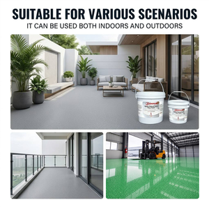 Résine époxy auto-nivelante imperméable et antidérapante pour sols extérieurs, <span class=keywords><strong>peinture</strong></span> de <span class=keywords><strong>sol</strong></span> en sable coloré pour <span class=keywords><strong>garage</strong></span> et entrepôt en béton - Product Image 4