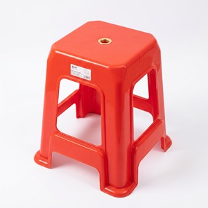 Thickened <b>Plastic</b> <b>Stool</b> 42x30x49cm Durable Home Use Adult Chair Gray Minimalist Design - Product Image 2