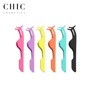 Marque privée Cils Logo personnalisé Extension de cils Femme Maquillage Outils de beauté Pointe en fibre Pince à épiler ronde en acier inoxydable - Product Image 1