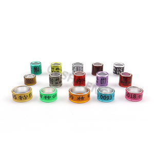 <span class=keywords><strong>Bague</strong></span> Pigeon Doré Fantaisie Taille Intérieure 8Mm <span class=keywords><strong>Bague</strong></span> Pigeon Avec Numéro de Téléphone en Couleur Noire - Product Image 2