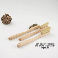 Brosse de nettoyage DIY à poils de sanglier haute densité pour l'escalade, collection puissante pour l'élimination de la poussière et le nettoyage des taches, avec manche ergonomique en bois massif