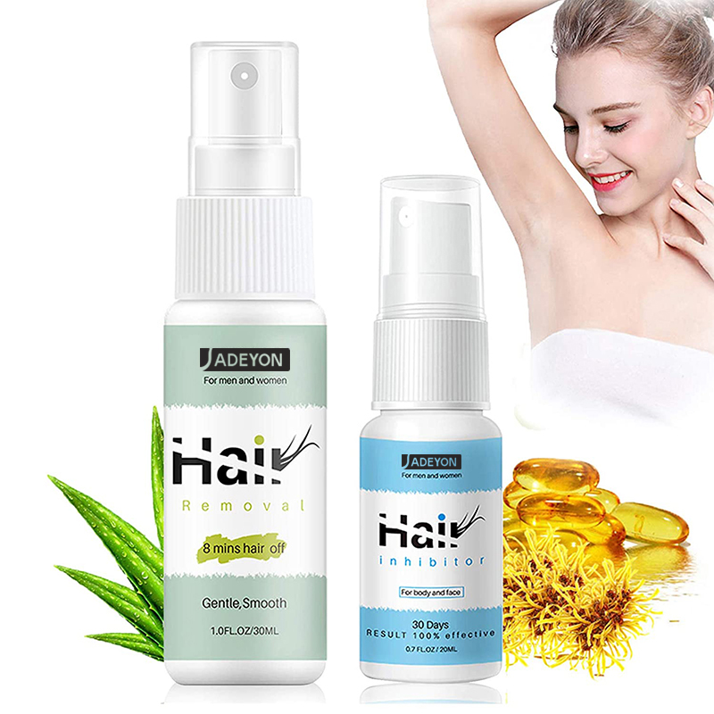 Organic 30 Days Semi Permanent Body Hair Removal Spray Cream Stop Hair Growth Inhibitor for Men Women
