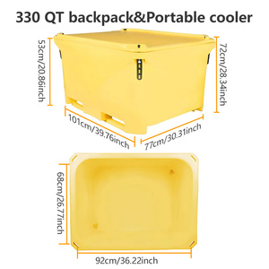 Rotomolded 330l Duurzame Zware Industriële Vissentanks Zeevruchten Opslag Transport Doos Garnalen Verwerking Landbouw Bin Geïsoleerde Vis Opslag Kuip - Product Image 2