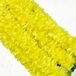 Guirlande artificielle de marguerites jaunes avec roses blanches suspendues pour la décoration de mariages, festivals, temples et maisons - Product Image 2