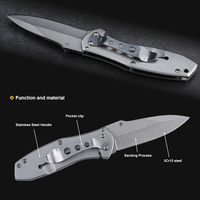 Couteau de survie pliant d'extérieur Hongrui 2026 en acier 3Cr13, personnalisable en gros, couteau de poche pour camping et chasse avec manche en acier