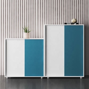 <span class=keywords><strong>Armoire</strong></span> modulable moderne de bureau en bois, Design européen élégant, meuble coulissant à 2 portes - Product Image 3