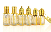 Bouteille de parfum en verre arabe en gros, style Dubaï, avec bouchon roll-on et diffuseur à bâtonnets pour l'emballage d'huiles Attar