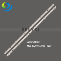 Bande de rétroéclairage TV LED personnalisée en usine pour MSG-T320-V6-3030-19001-2-06 6led 3v