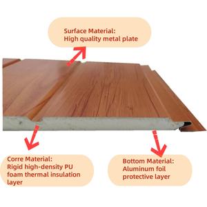 Pannelli di <span class=keywords><strong>pareti</strong></span> isolanti strutturali in acciaio EPS Core rivestimento in <span class=keywords><strong>poliuretano</strong></span> parete esterna isolante pannello Sandwich in metallo parete esterna - Product Image 6
